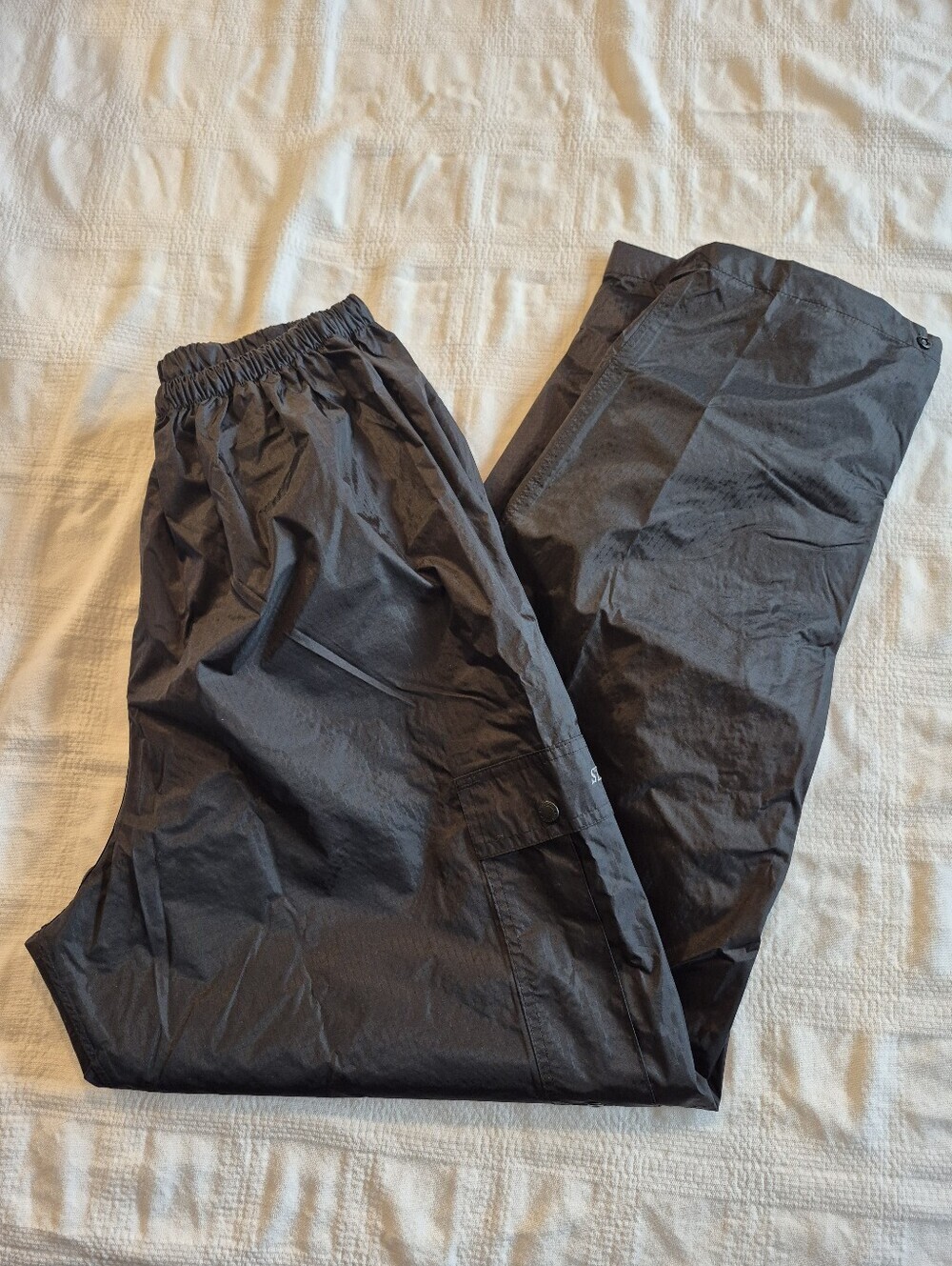 Stearns men's XL Dry wear black mesh lined pants adjustable ankle EUC